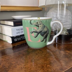 Yvonne Ellen Alphabet Letter E Mug Elephant